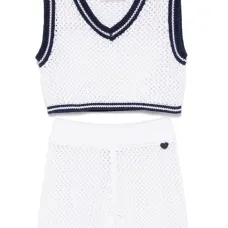 Комплект из топа и шортов рыхлой вязки