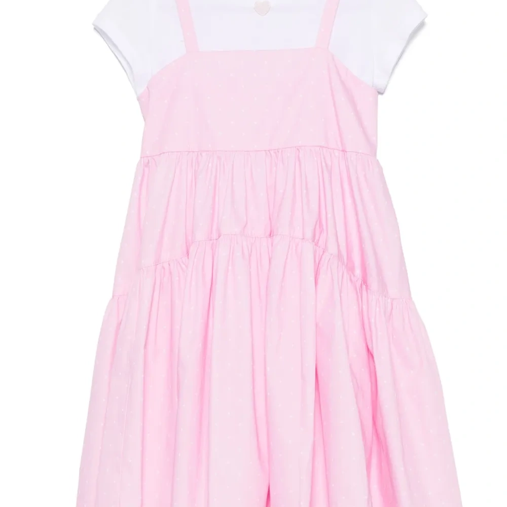 Комплект из топа и платья в горох