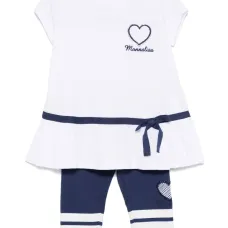 Комплект из топа и легинсов с вышитым логотипом