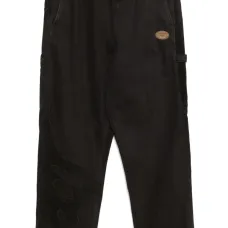 Прямые брюки с нашивкой-логотипом