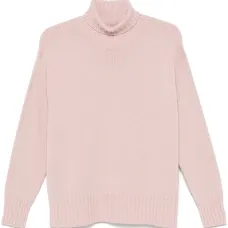 Шерстяной свитер с высоким воротником