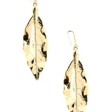 Серьги в форме листьев