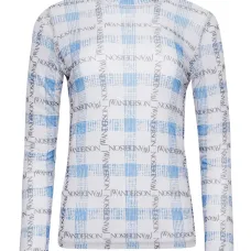 Клетчатый топ с логотипом Клетчатый топ с логотипом