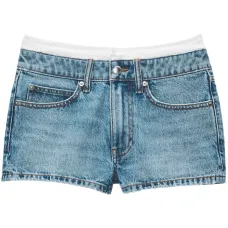 Джинсовые шорты с завышенной талией