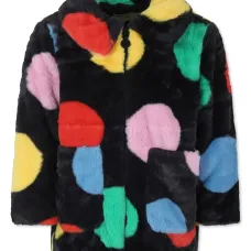 Шуба из искусственного меха в горох Шуба из искусственного меха в горох