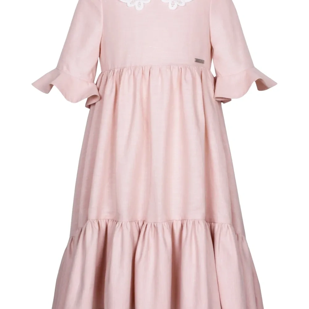 Платье с контрастным воротником