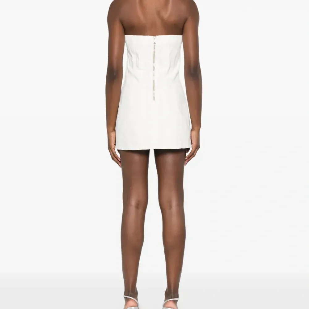 Джинсовое платье мини без бретелей