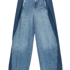 Джинсы с контрастными вставками