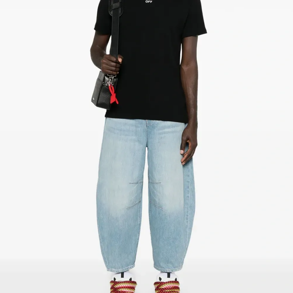 Футболка в рубчик с логотипом Off