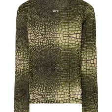 Футболка с тиснением под крокодила и логотипом Футболка с тиснением под крокодила и логотипом