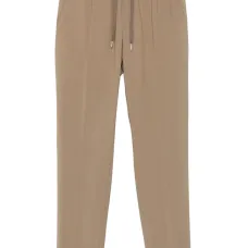 Прямые брюки с эластичным поясом