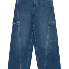 Джинсы широкого кроя с завышенной талией