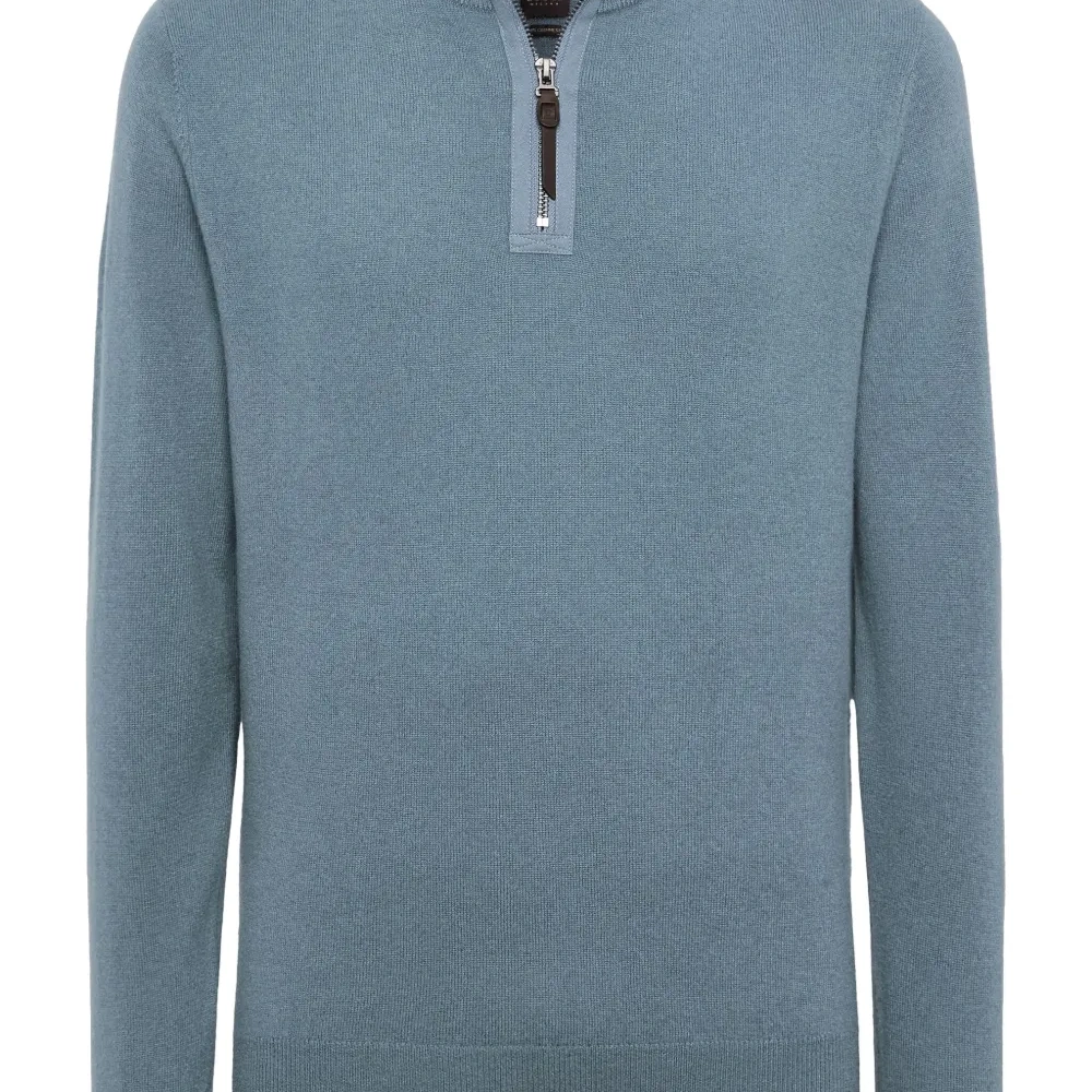 Кашемировый джемпер с воротником на молнии