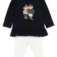 Комплект из топа и брюк с принтом Polo Bear