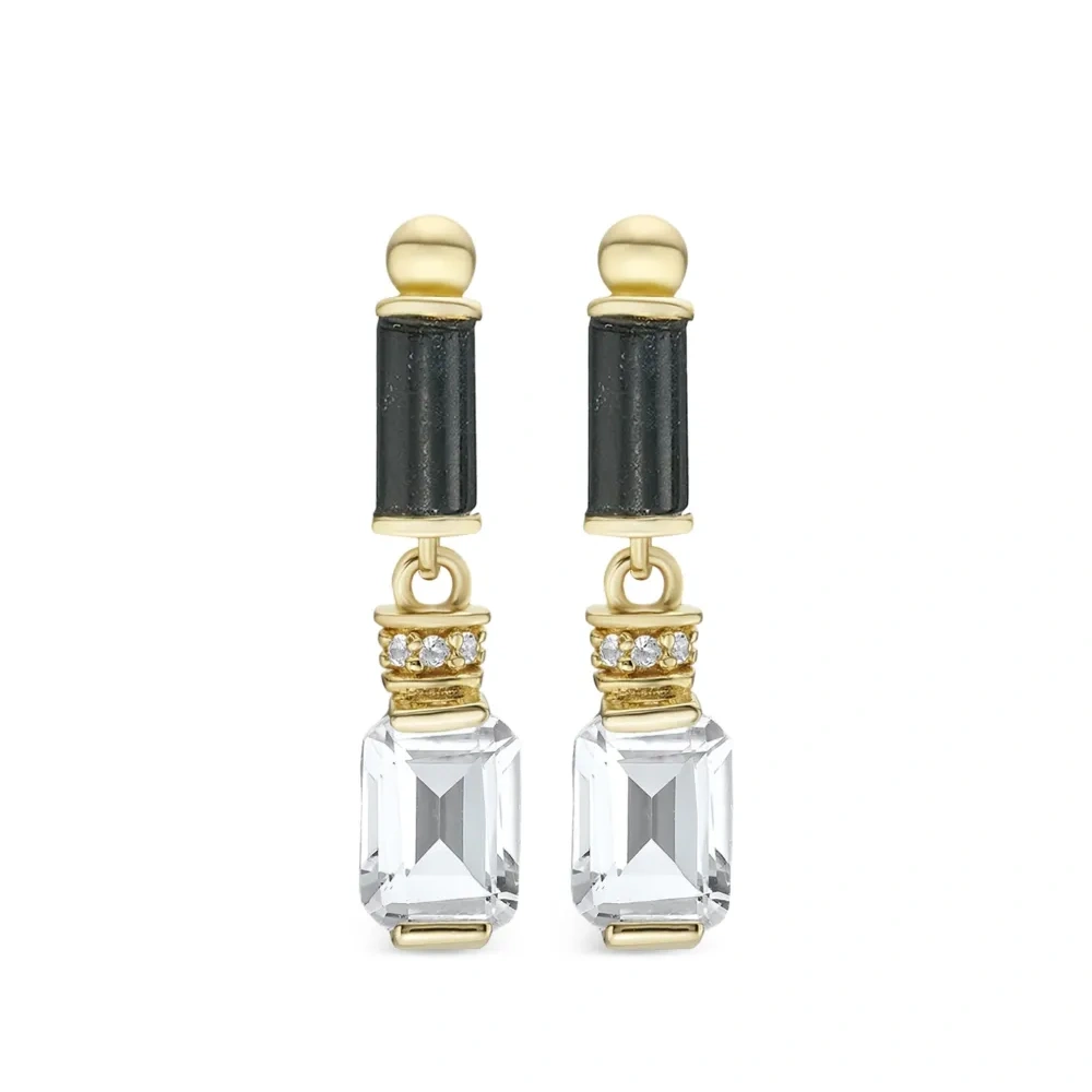 Серьги-подвески с агатом