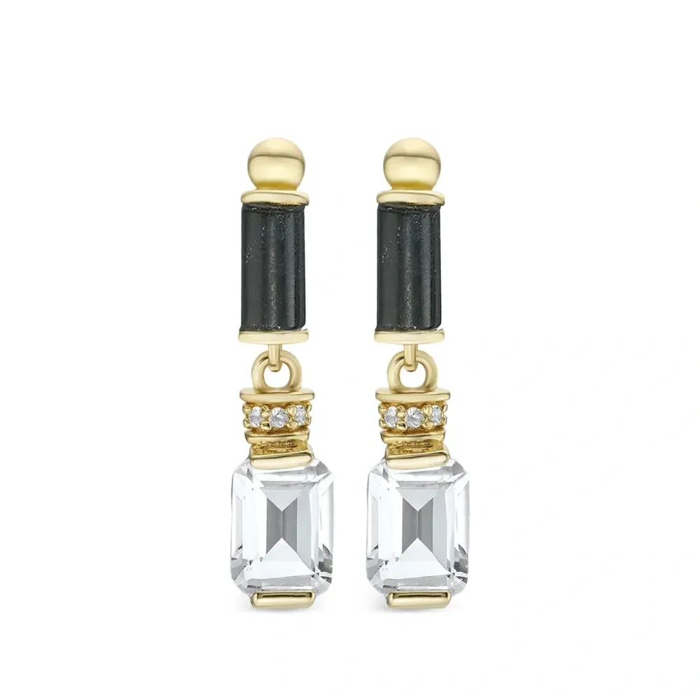 Серьги-подвески с агатом