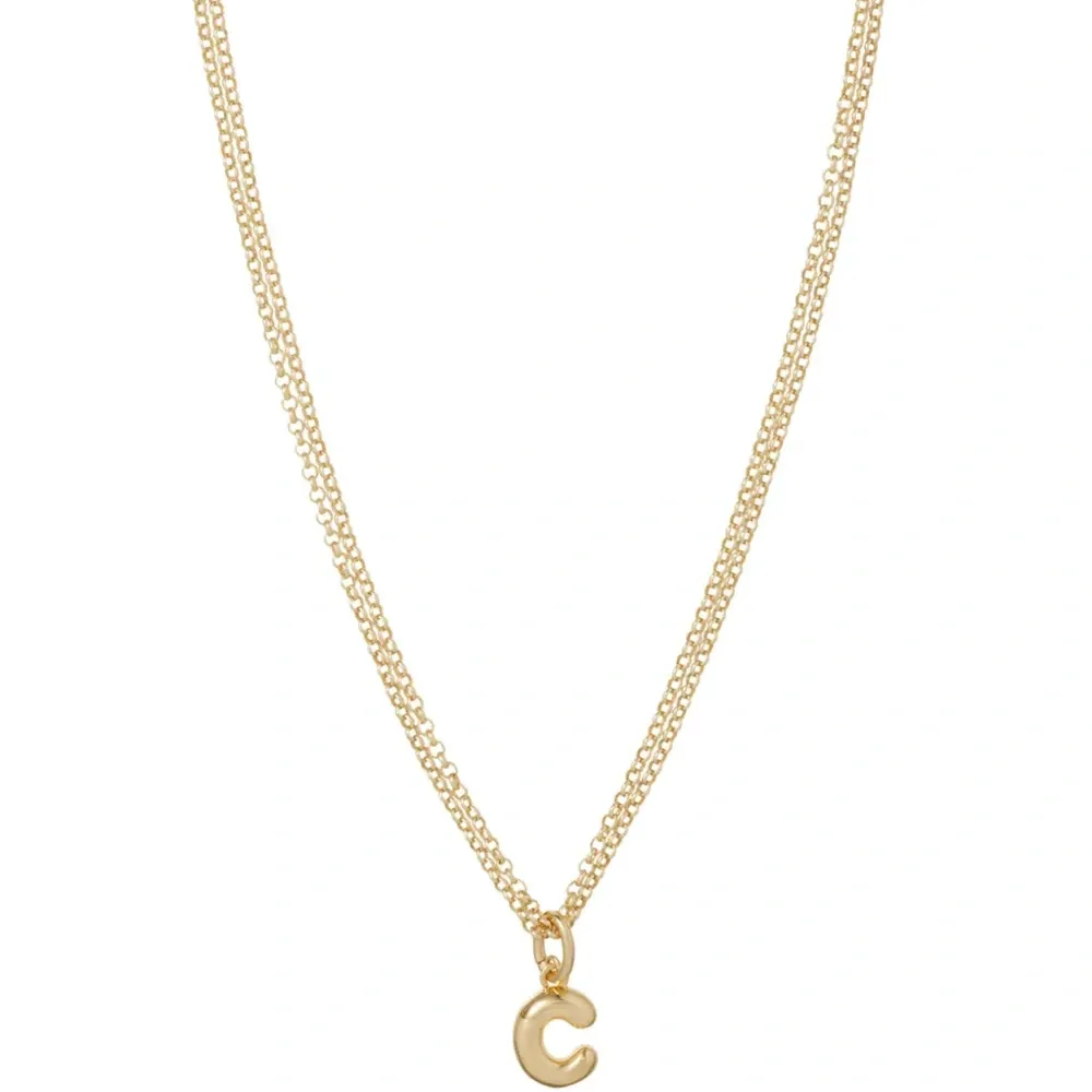 Колье Puffy Initial