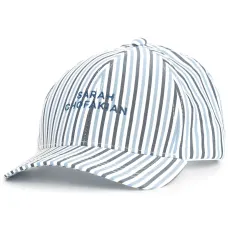 Полосатая кепка с вышитым логотипом