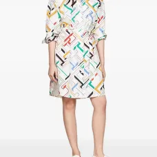 Платье-рубашка с монограммой