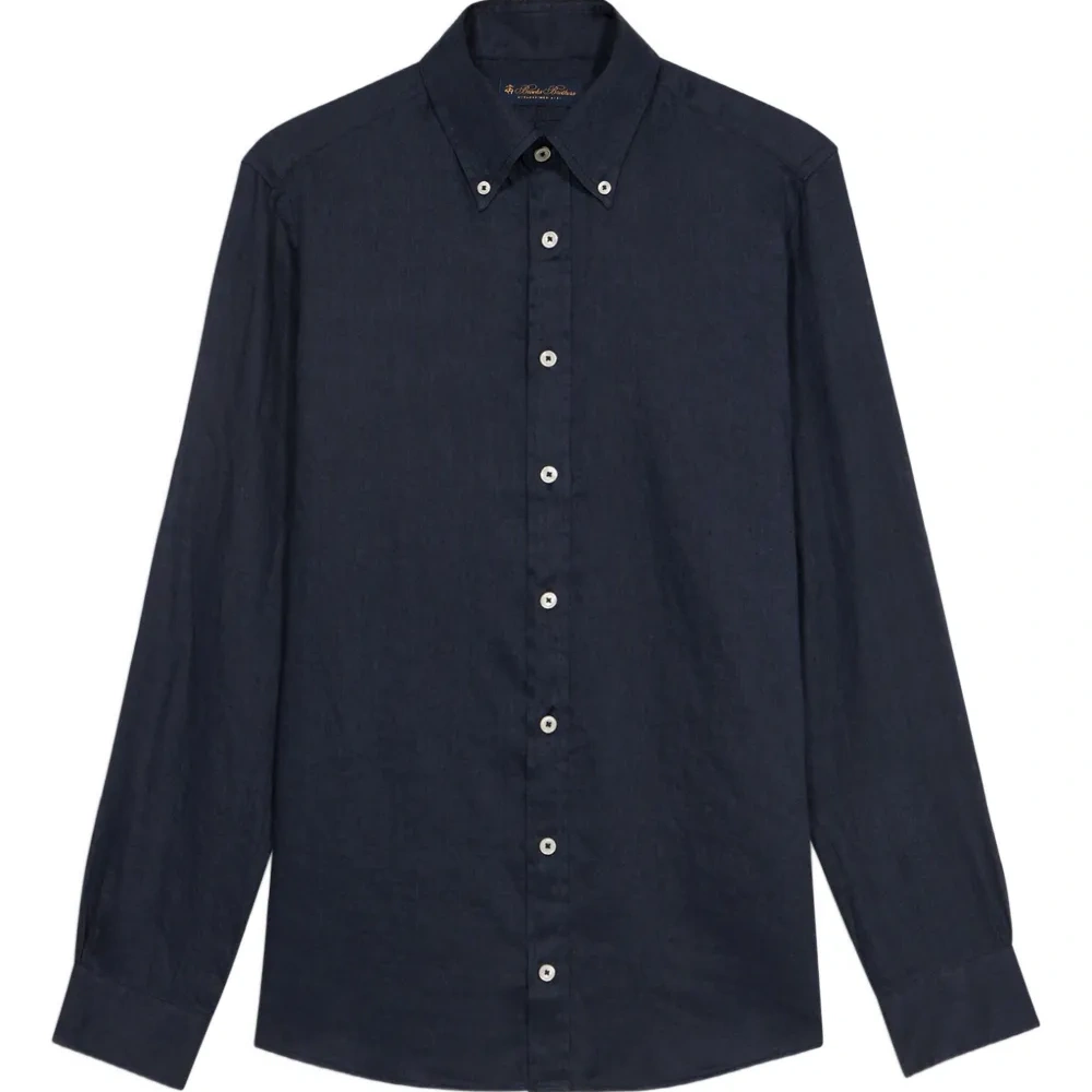 льняная рубашка на пуговицах