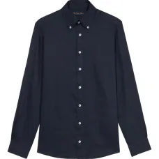 льняная рубашка на пуговицах