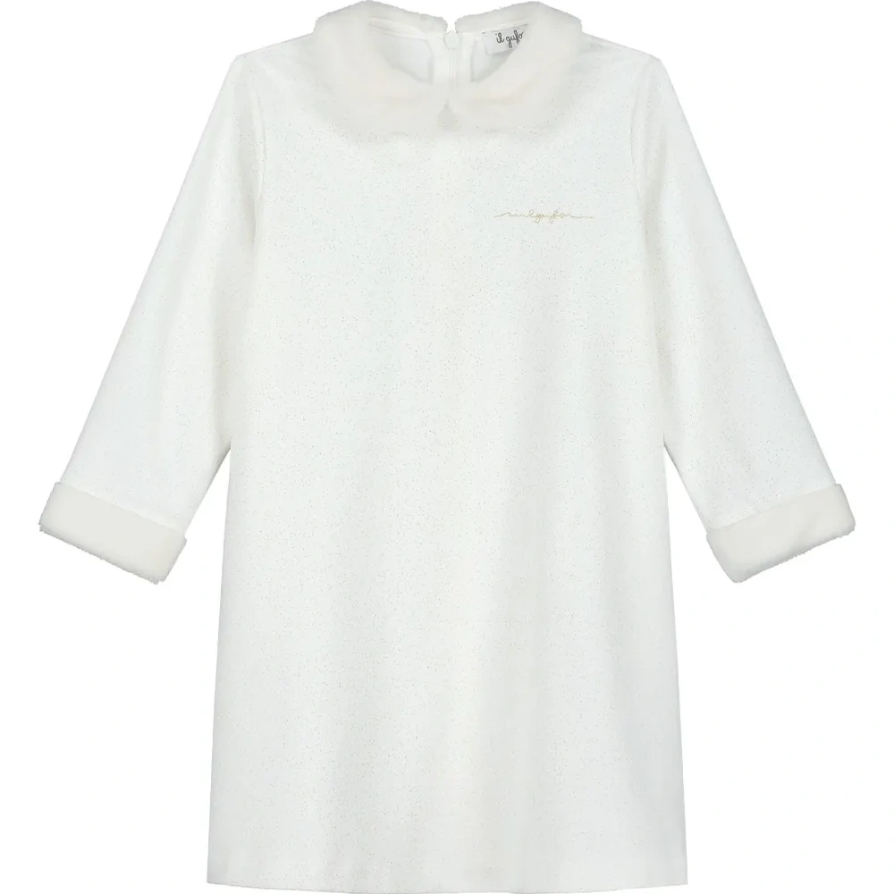 Платье с вышитым логотипом