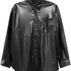 Рубашка из искусственной кожи с длинными рукавами Рубашка из искусственной кожи с длинными рукавами
