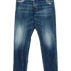 Джинсы с эффектом потертости