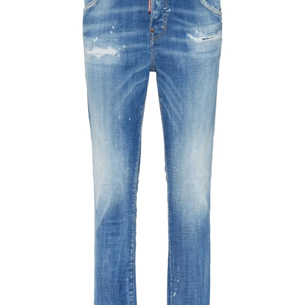 Джинсы скинни с эффектом потертости