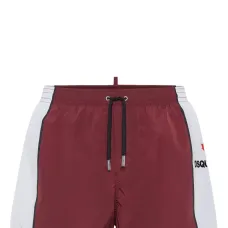 Плавательные шорты с принтом кленовых листьев Плавательные шорты с принтом кленовых листьев