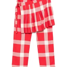 Клетчатые брюки со складками Клетчатые брюки со складками