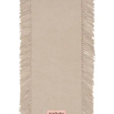 Шерстяной шарф с бахромой