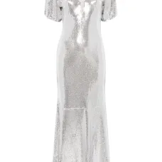 Платье миди с пайетками