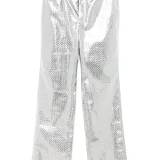 Прямые брюки с плетеной отделкой