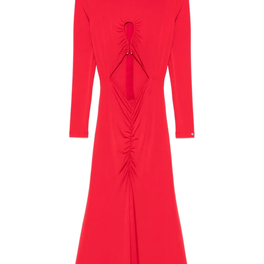 Платье миди с вырезом