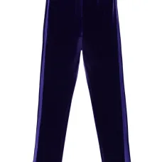 Бархатные брюки с завышенной талией