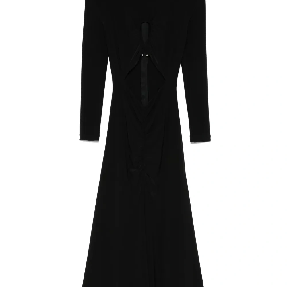 Платье миди с вырезом