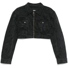 Джинсовая куртка с зебровым принтом