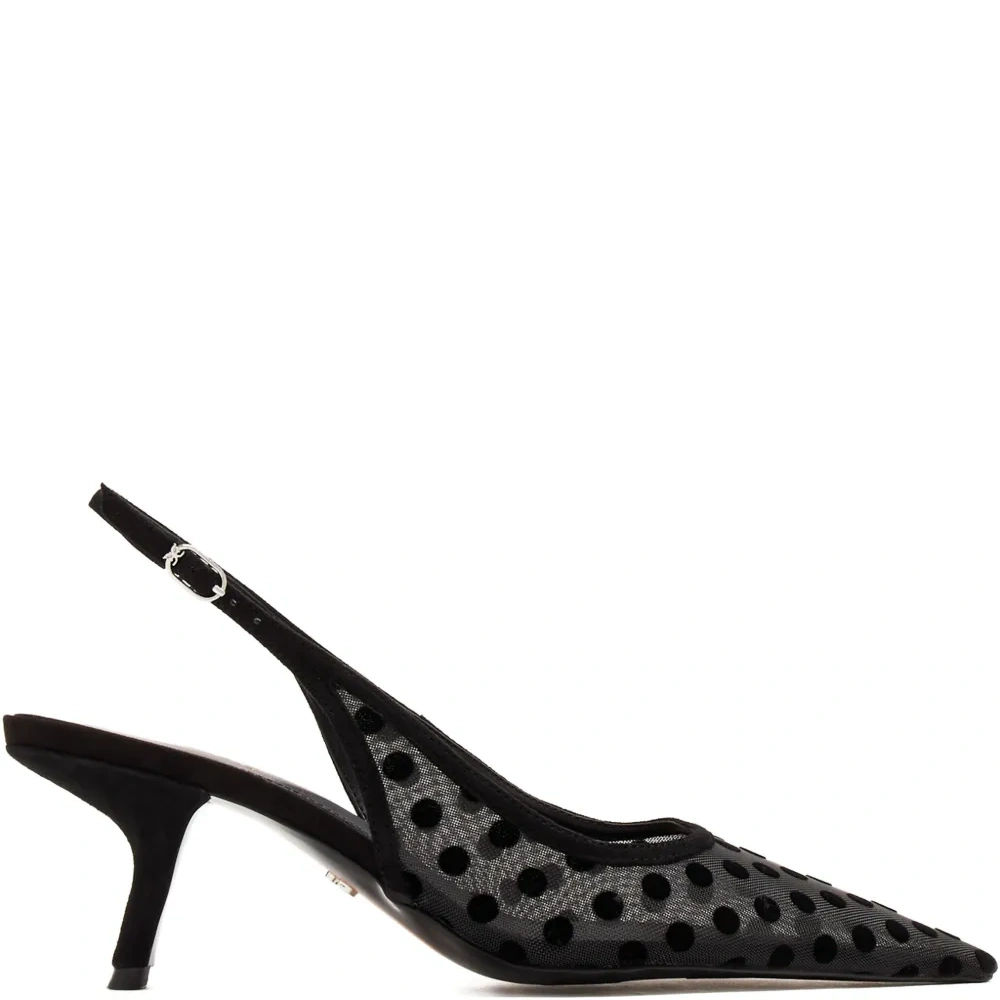 Туфли-лодочки Bianka в горошек с открытой пяткой