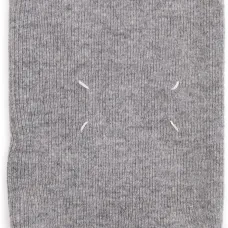 Шерстяной шарф с декоративной строчкой Шерстяной шарф с декоративной строчкой