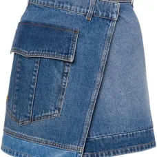 Джинсовая юбка асимметричного кроя Джинсовая юбка асимметричного кроя