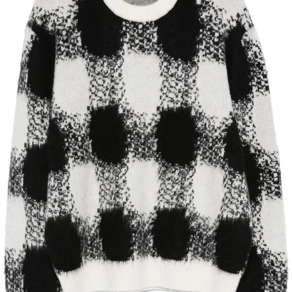 Жаккардовый свитер в клетку