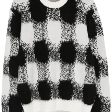 Жаккардовый свитер в клетку