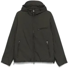 Куртка с капюшоном и жаккардовым логотипом