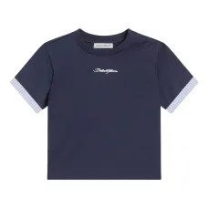 Футболка с отделкой в полоску Футболка с отделкой в полоску