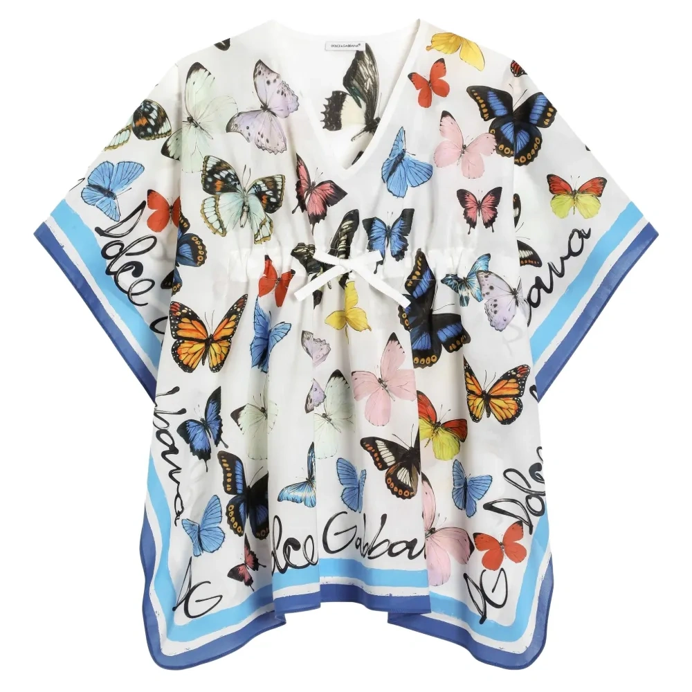 Платье-кафтан с принтом