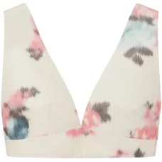 Топ с V-образным вырезом и цветочным принтом