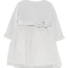 Платье из тюля с цветочной аппликацией