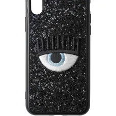 Чехол для iPhone X с блестками и украшением в виде глаза Чехол для iPhone X с блестками и украшением в виде глаза