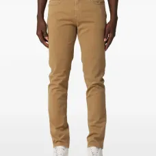 Брюки прямого кроя из хлопкового микса